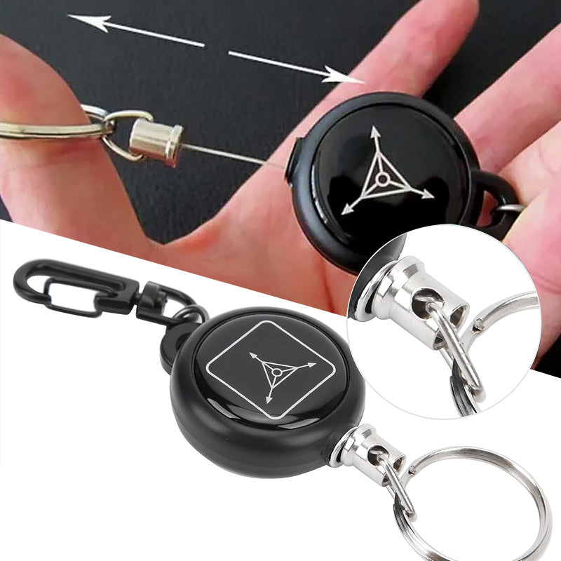 Lisslune | Keychain with retractable wire cable