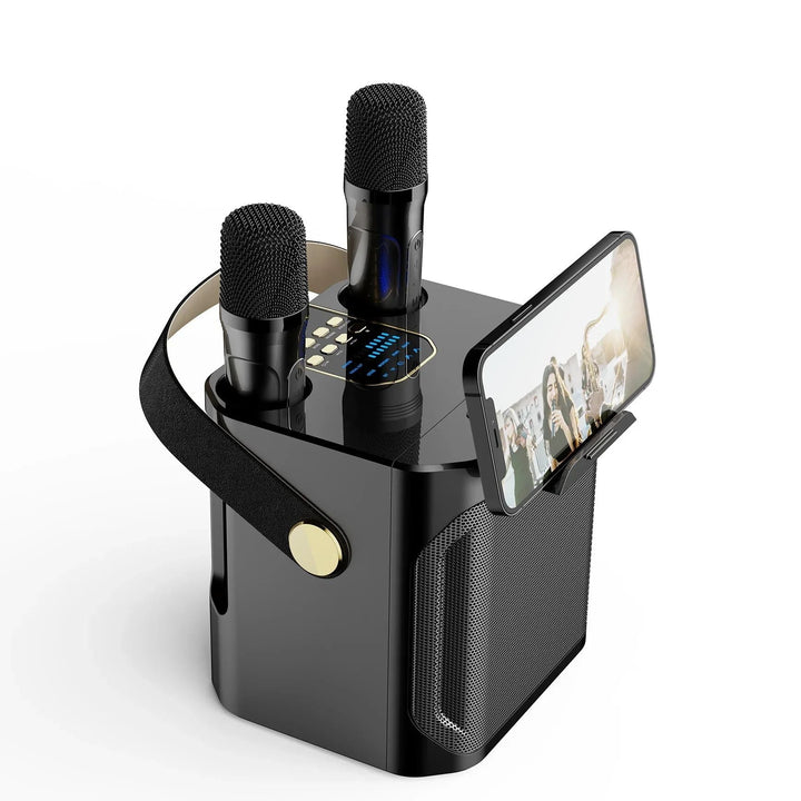 Lisslune | Karaoke Bluetooth Speaker | 360° Surround Sound, Dual Microphones & Portable for Parties and Outdoor Gatherings