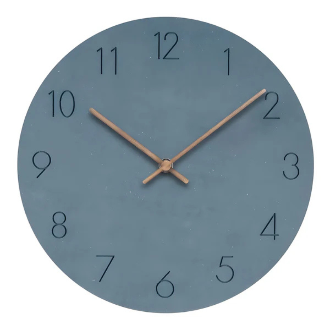 Lisslune | Large Wooden Wall Clock – Minimalist Design with Silent Movement