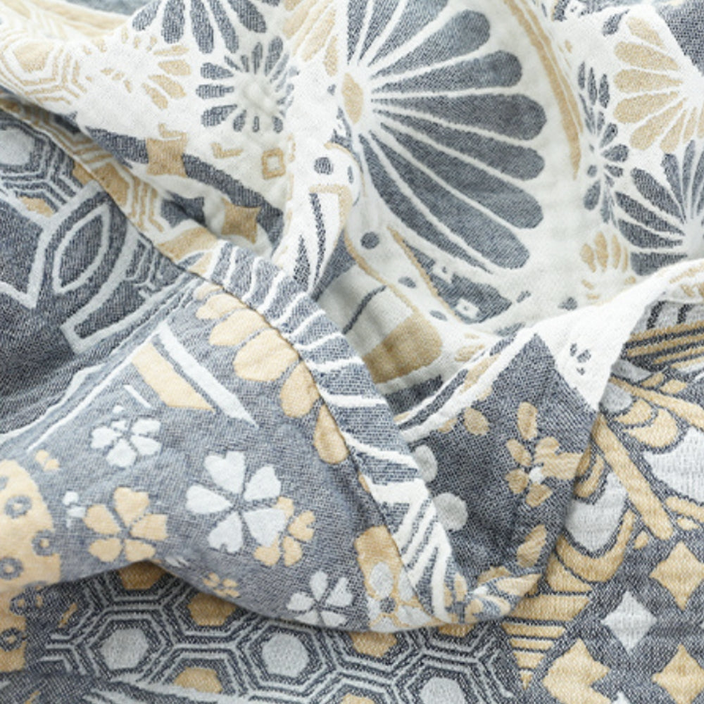 Lisslune | Joyful Haven Four-Layer Cotton Blanket