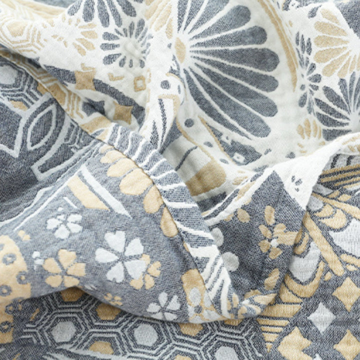 Lisslune | Joyful Haven Four-Layer Cotton Blanket