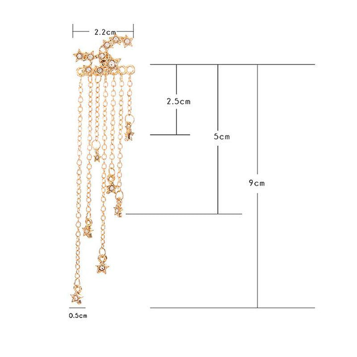 Lisslune | Star tassel earrings in bohemian style