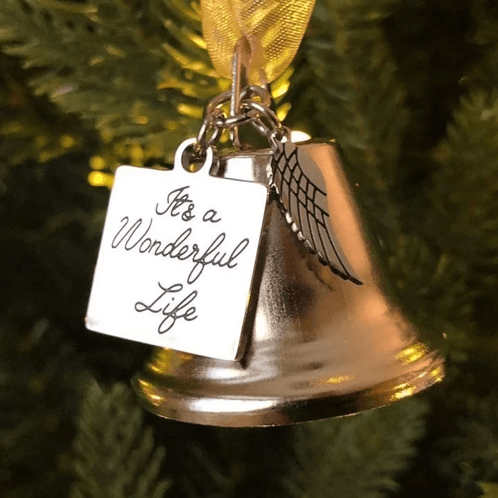 Lisslune | 🎄Christmas Tree Memorial Ornaments Angel Wings Bell Hangings Hanging Decoration