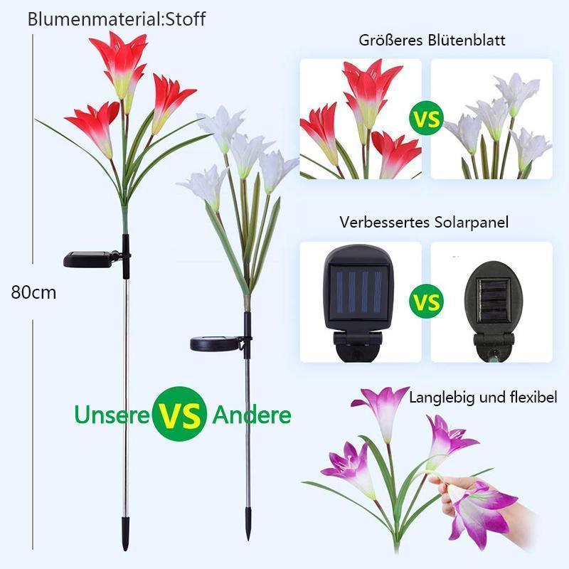 Lisslune | Solar powered LED flower, Solar Garden Stake Lights