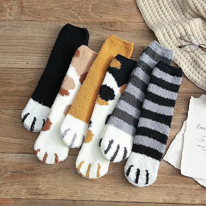 Lisslune | Thick Warm Sweet Cat Paw Floor Socks