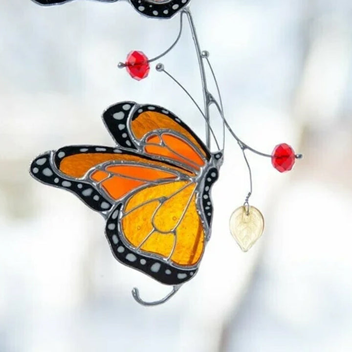 Lisslune | Butterfly Dragonfly Glass Pendant