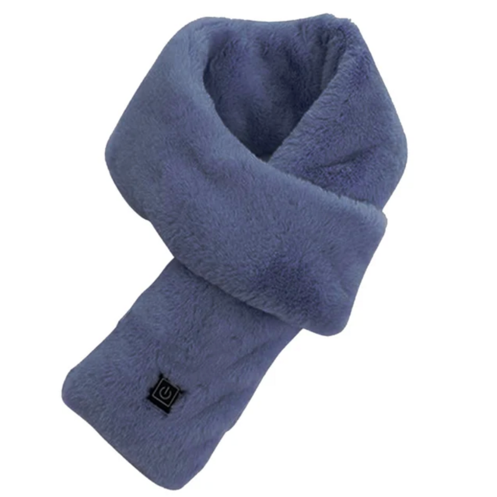 Lisslune | Heated Synthetic Fur Scarf UK – Rechargeable USB Winter Scarf, Soft Thermal Neck Warmer
