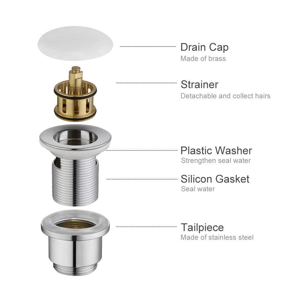 Lisslune | Bathroom Sink Drain Set Pop Up Drain Valve Sink Stopper