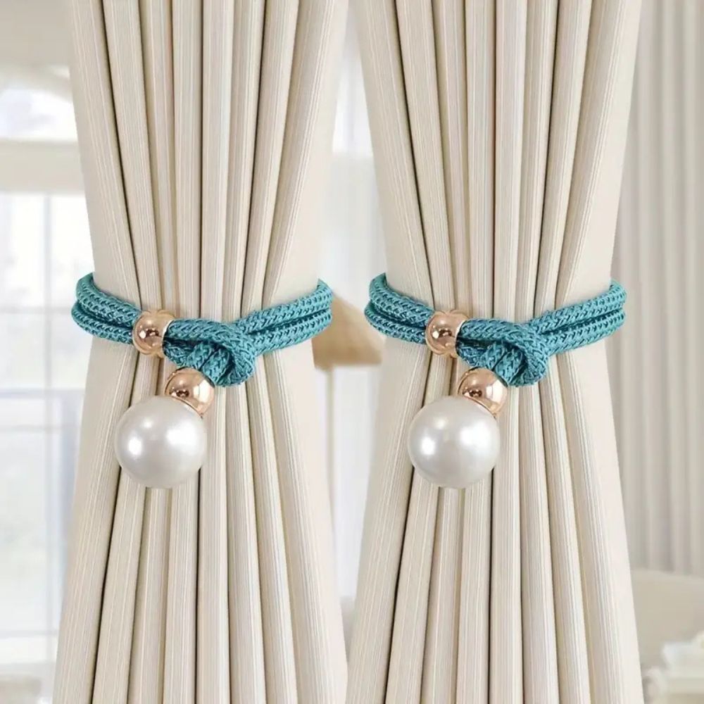 Lisslune | Lustrous Pearl Curtain Tie Back | 2 Pcs Set