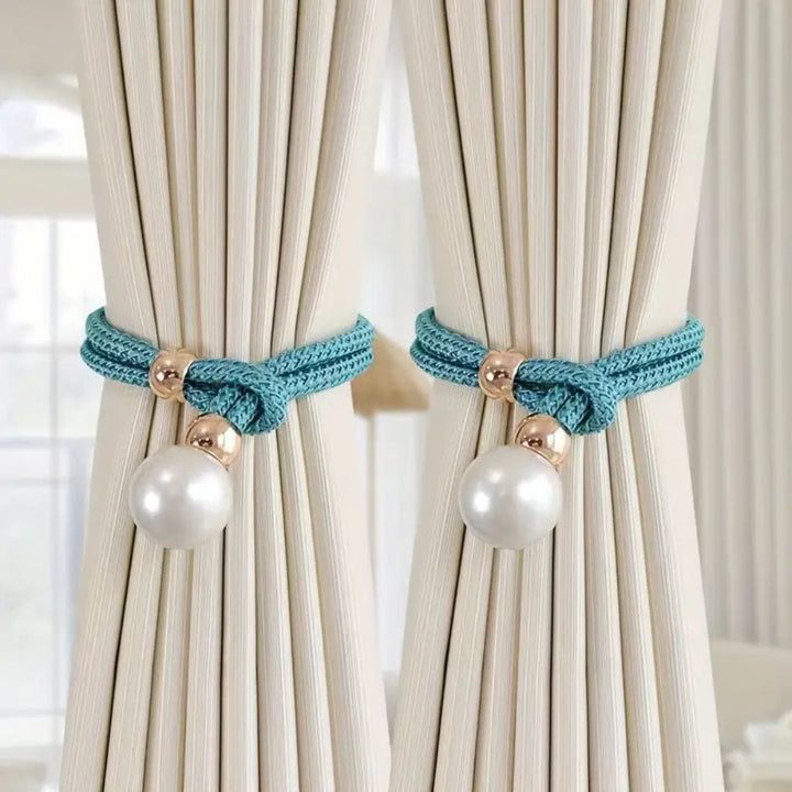 Lisslune | Lustrous Pearl Curtain Tie Back | 2 Pcs Set