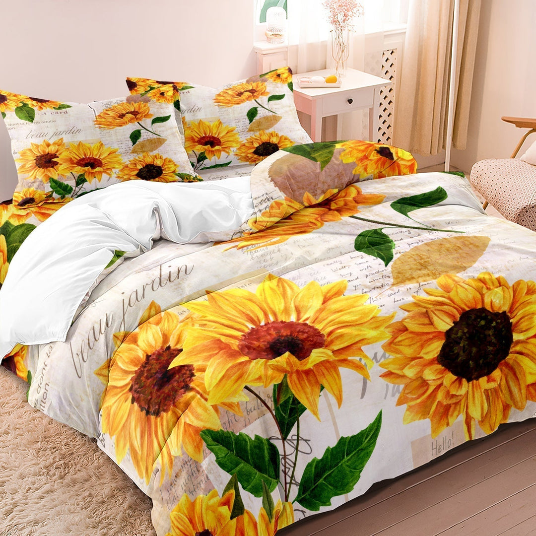 Lisslune | SunnyBeau - Sunflower Comforter Set