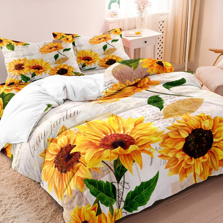 Lisslune | SunnyBeau - Sunflower Comforter Set