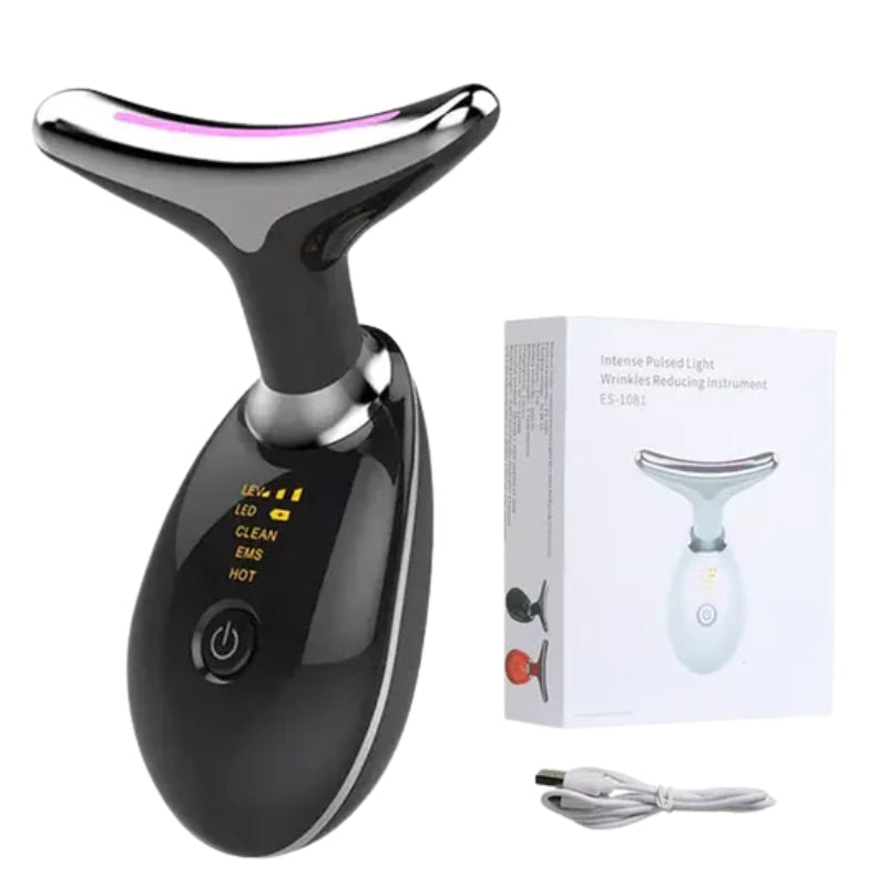 Lisslune | GlowLift – Anti-Wrinkle Facial Firming Massage Device with LED Light Therapy for Face and Neck