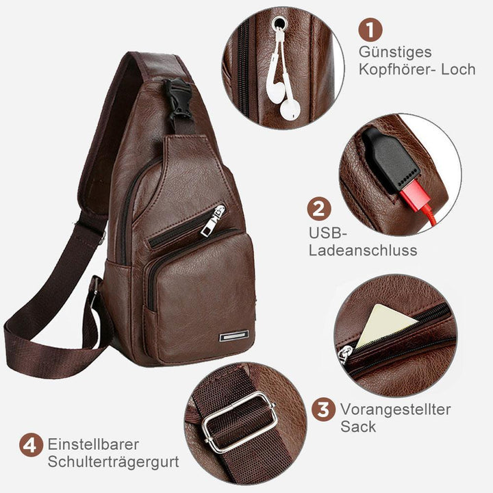 Lisslune | Shoulder bag Crossbody bag for men with USB charging port