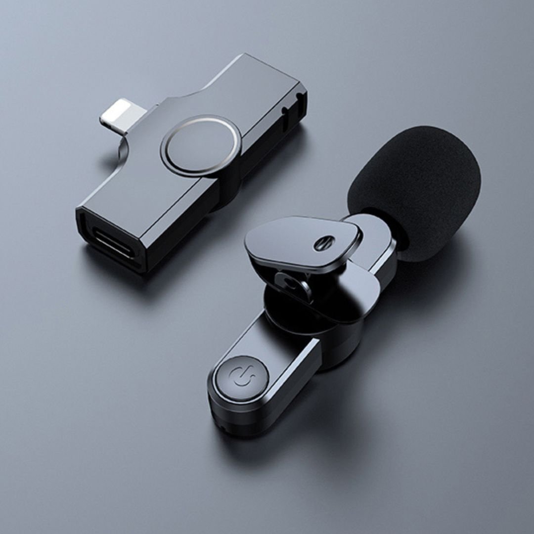 Lisslune | Wireless Mini Microphone for Smartphone – Lavalier Mic with Noise Reduction & 10h Battery