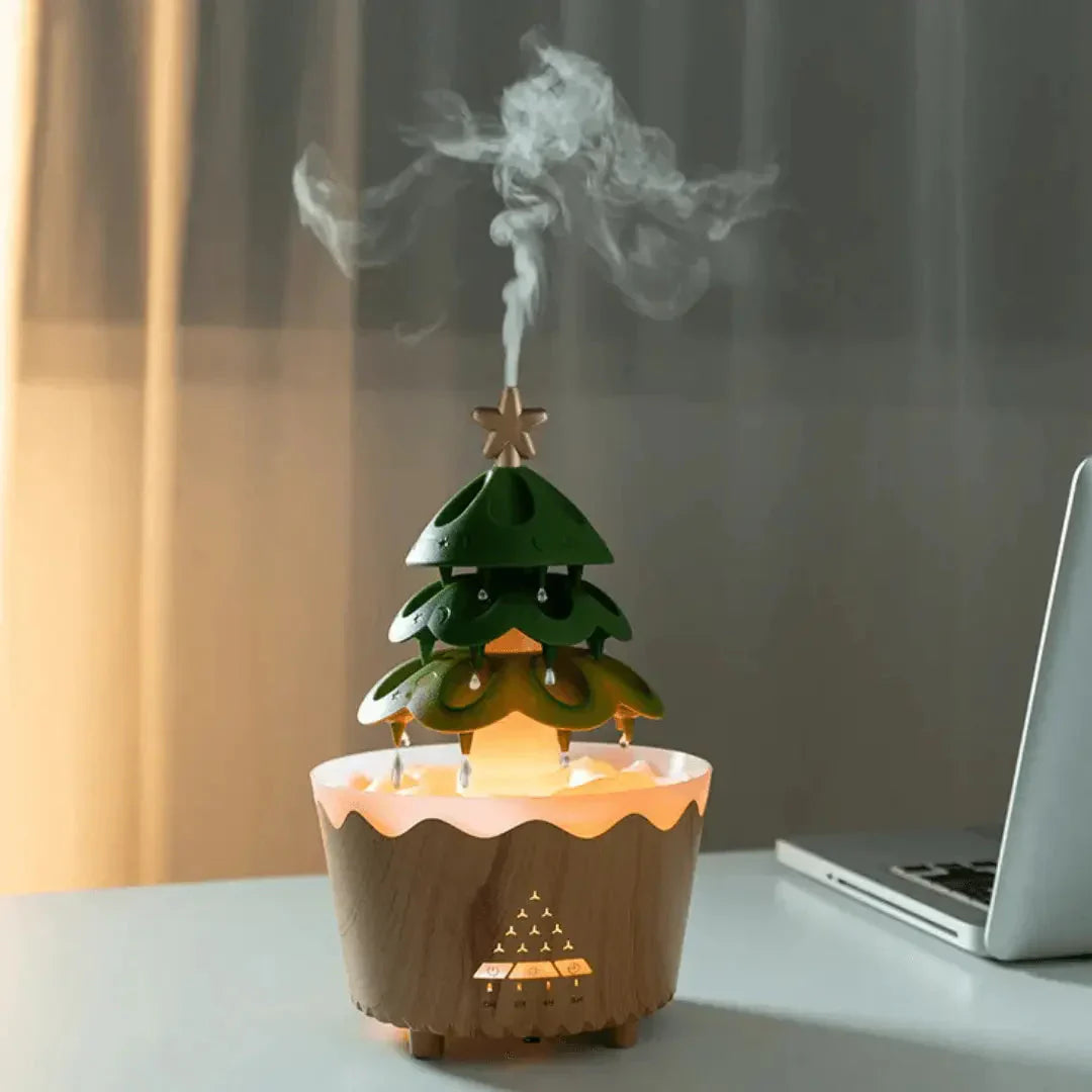Lisslune | Christmas Tree Aroma Diffuser with LED Lighting for Festive Relaxation
