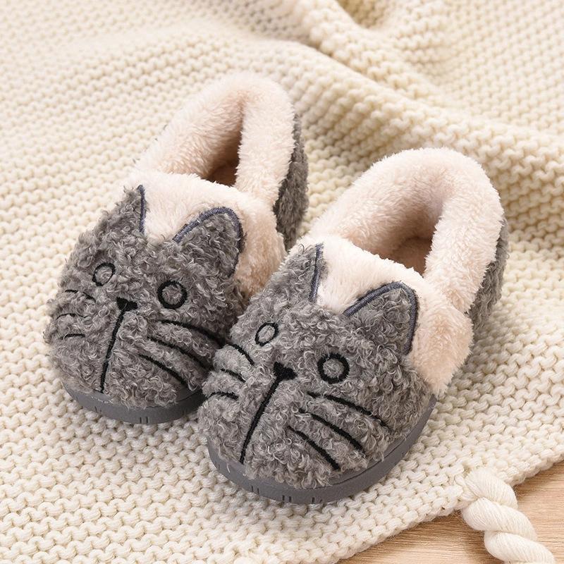 Lisslune | Cute Cat Plush Slippers for Kids