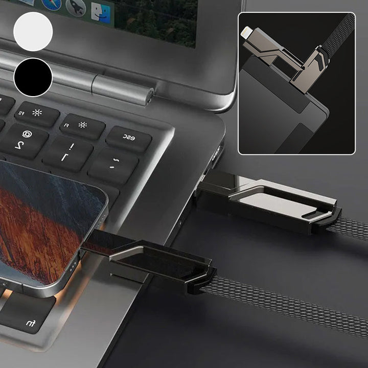 Lisslune | 4-in-1 braided anti-tangle charging cable
