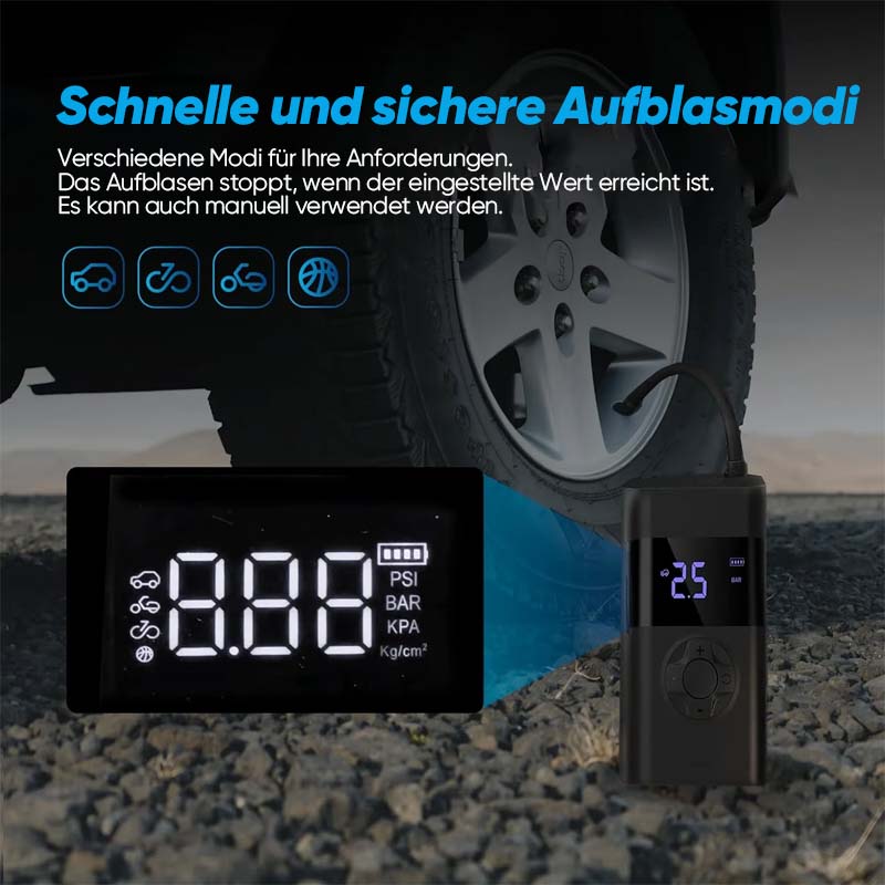 Lisslune | Multifunctional portable tire pump