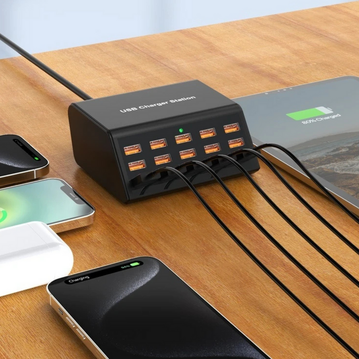 Lisslune | ChargeStream – 15-Port Charging Station with 100W Output