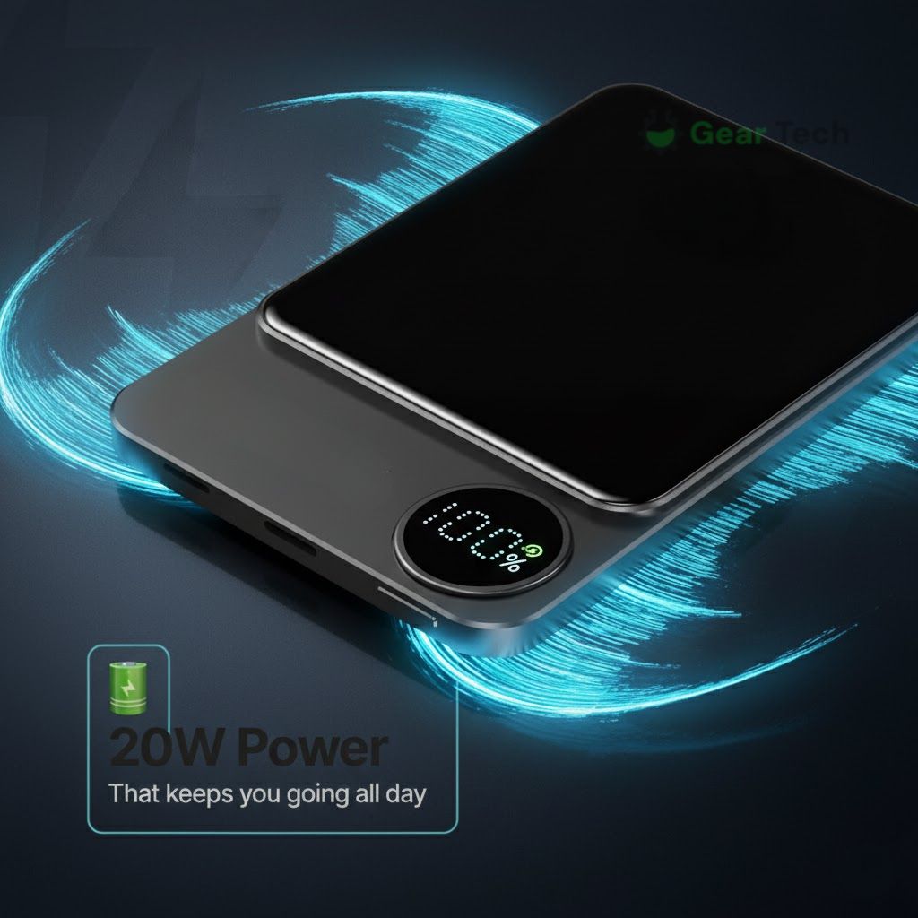 Lisslune | Sleek  Magnetic Fast Charging Power Bank – Wireless, High-Capacity Backup Battery for All Devices