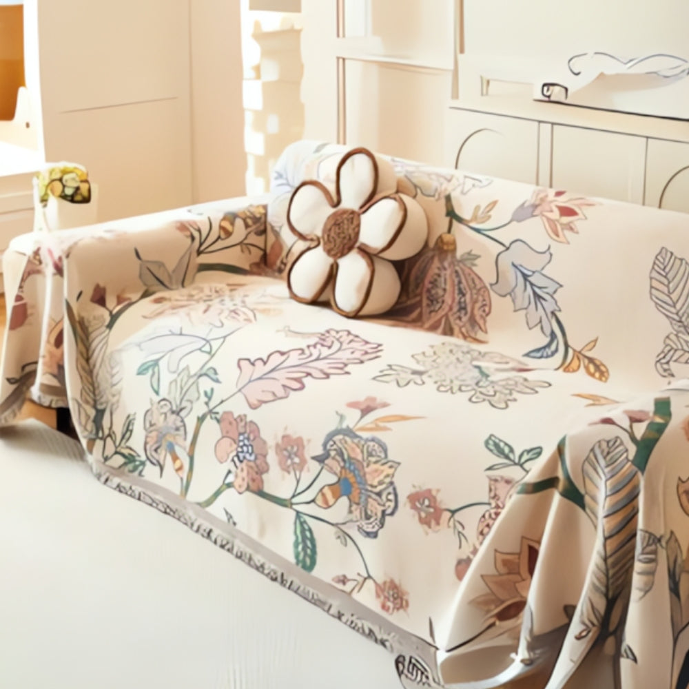Lisslune | Amara Floral Reversible Sofa Cover