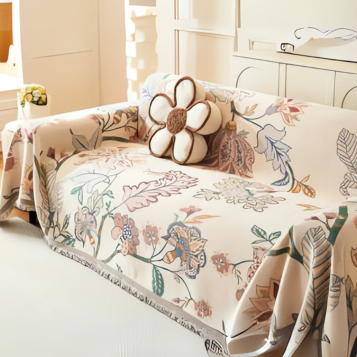Lisslune | Amara Floral Reversible Sofa Cover
