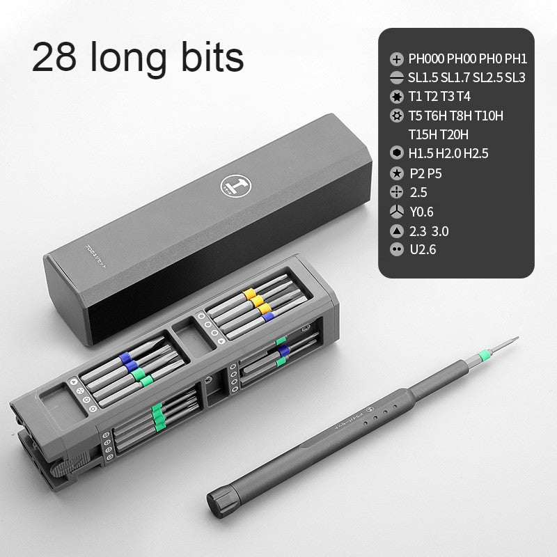 Lisslune | Multi-Function Portable Precision Screwdriver Set with Various Interchangeable Bits, for Building, Deconstructing, and Quick Repairs