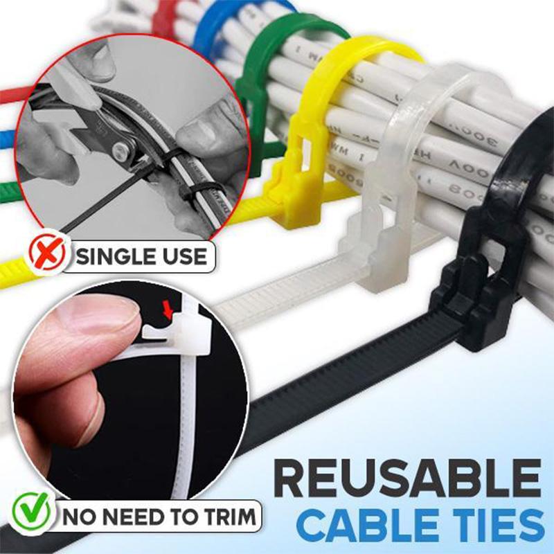 Lisslune | Reusable Cable Ties (100PCS)