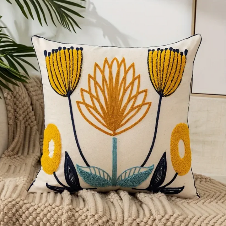 Lisslune | Decorative Cushion FloraSoft – Decorative Flower Cushion with Removable Cover