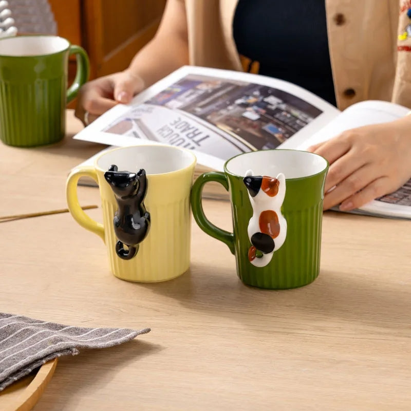 Lisslune | Cute Climbing Cat Ceramic Mug