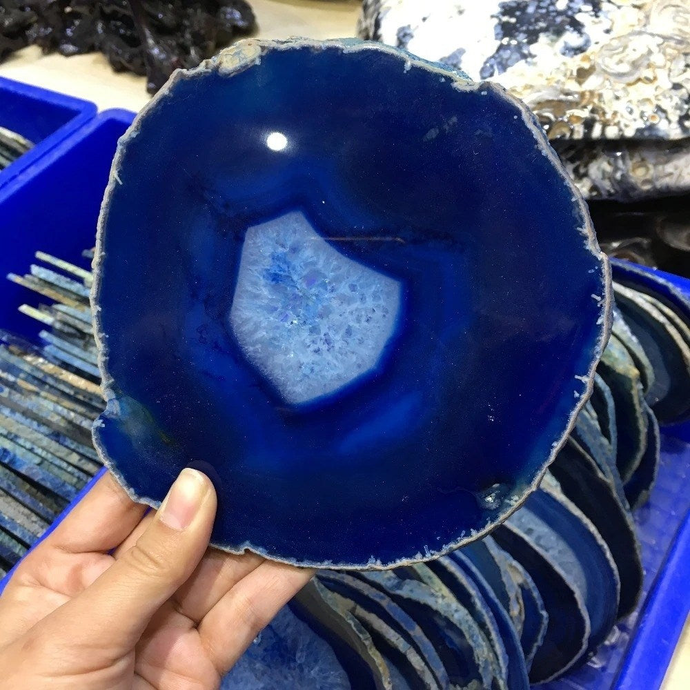Lisslune | Blue Agate Crystal Disc