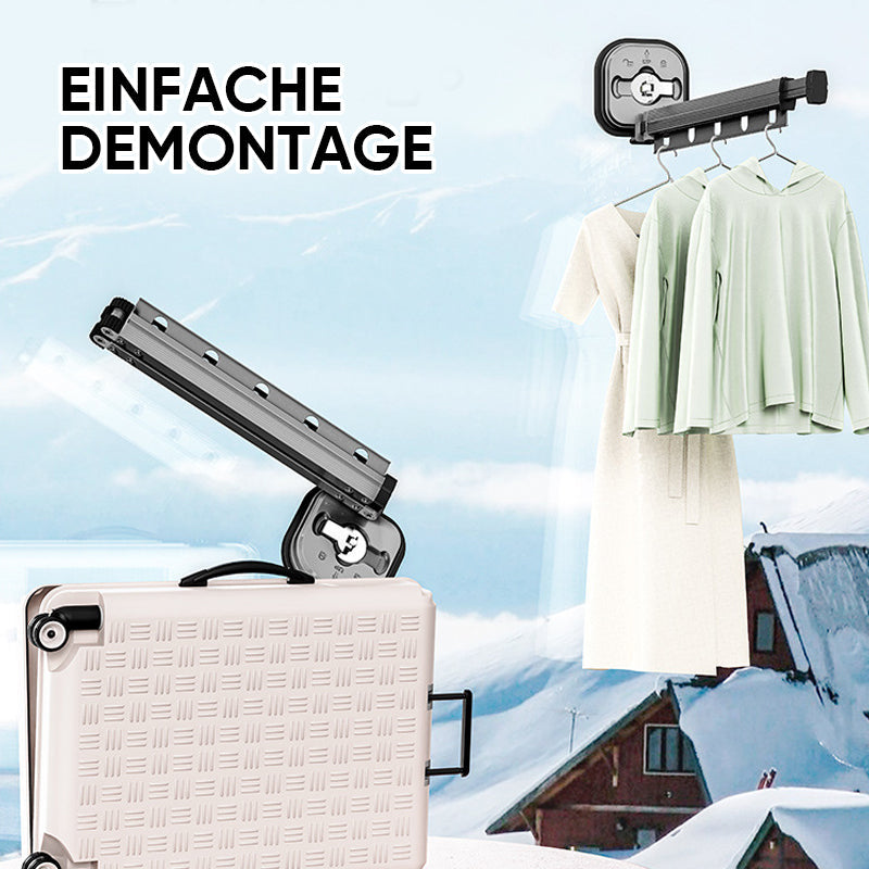 Lisslune | Foldable clothes rack for wall mounting with suction cup
