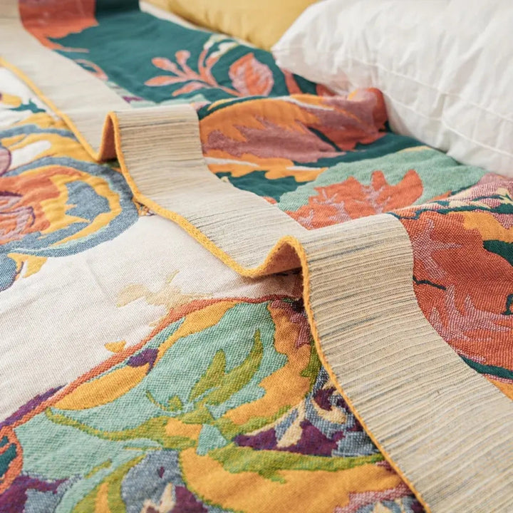 Lisslune | Sienna Floral Bloom Cotton Blanket