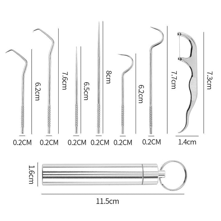 Lisslune | Toothpick Set made of Stainless Steel (7 pieces)