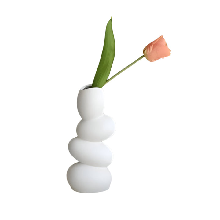 Lisslune | OvaForm Sculptural Ceramic Vase – Large Egg-shaped Modern Centerpiece Decoration