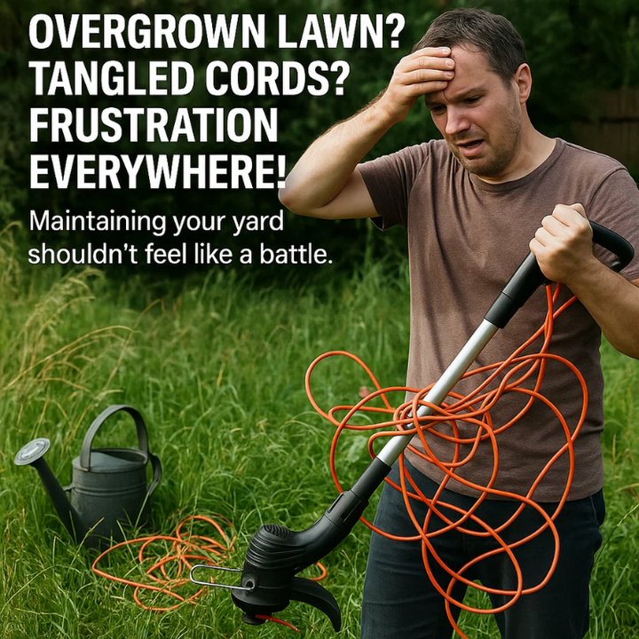 Lisslune | Cordless Grass Trimmer with High-Power Battery - Lightweight Lawn Edger for Easy Yard Maintenance