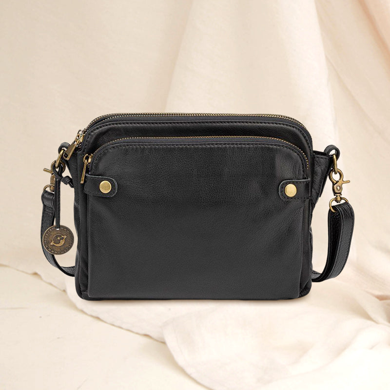 Lisslune | Three-Layer-Leather-Crossbody-Shoulder- & Clutch-Bag
