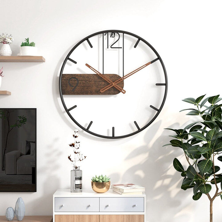 Lisslune | RusticTick - Steel and Walnut Wall Clock