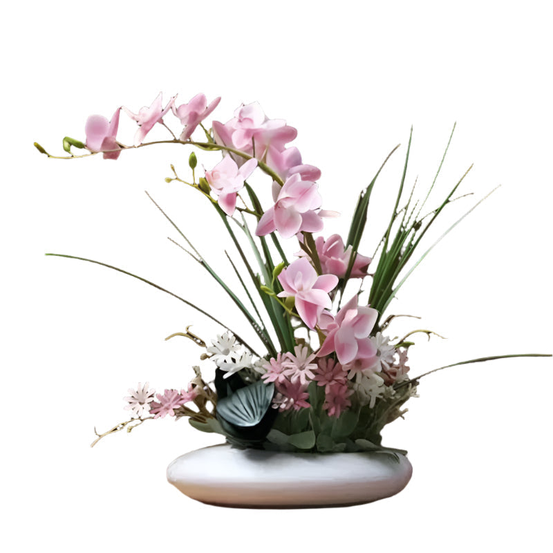 Lisslune | OrchidElegance artificial orchid collection – lifelike flower arrangement in a modern vase