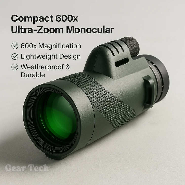 Lisslune | Compact 600x Ultra-Zoom Monocular | HD Lens, Lightweight & Perfect for Hiking, Birdwatching, and Sports Events