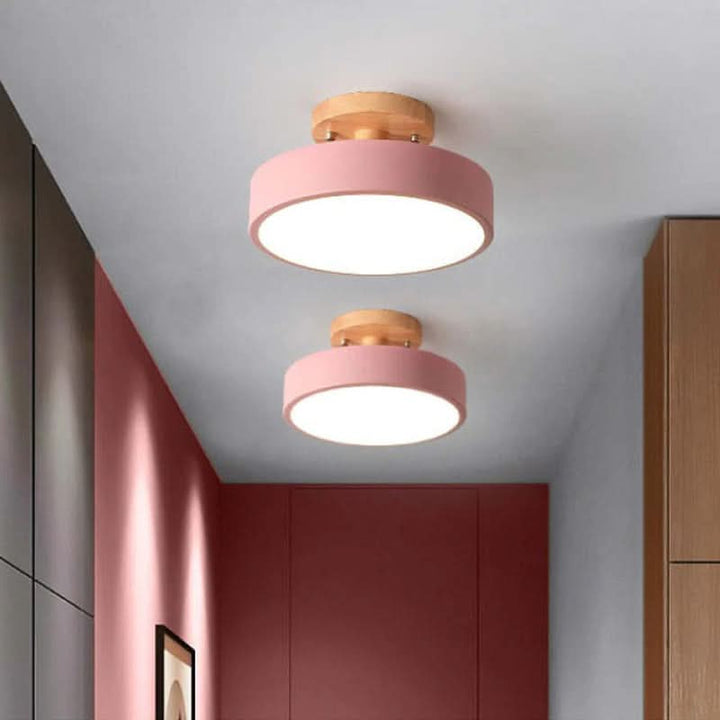 Lisslune | Modern Wood LED Ceiling Light with Dimmable Function