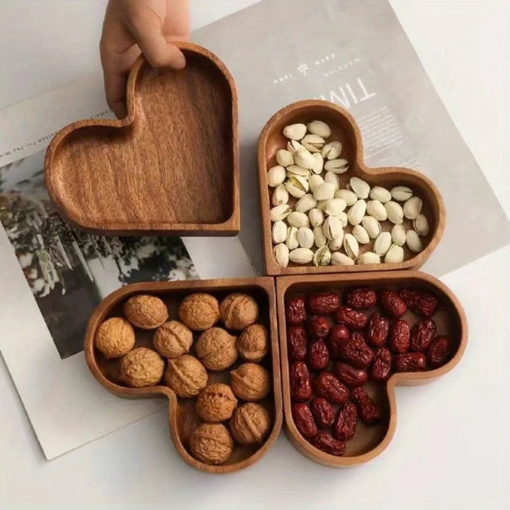 Lisslune | Rustic Heart Snack Tray Collection | 4pcs