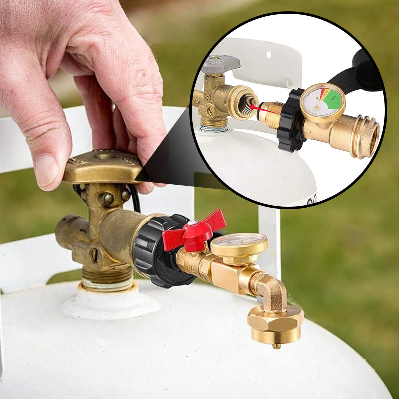 Lisslune | Highly Rated Propane Refill Elbow Adapter with Tank Indicator