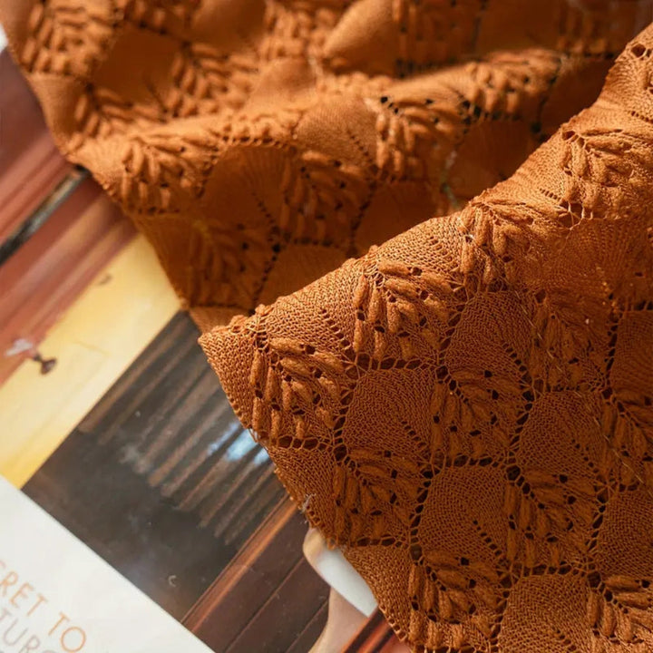 Lisslune | Amber Glow Boho Crochet Window Curtain Panel
