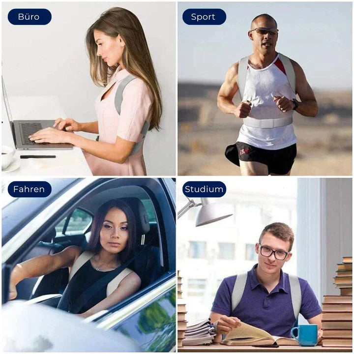 Lisslune | Adjustable back support strap | For better posture
