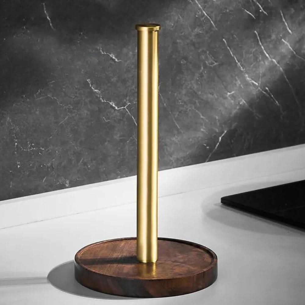 Lisslune | Walnut Wood Paper Towel Holder Stand