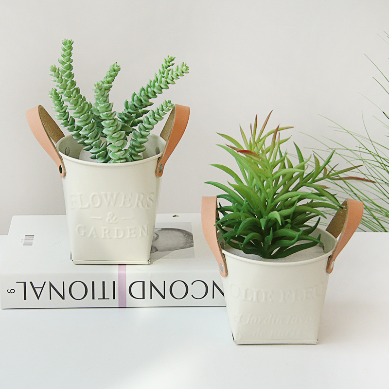 Lisslune | Decorative plant pots with leather handles – flower pots for home and garden