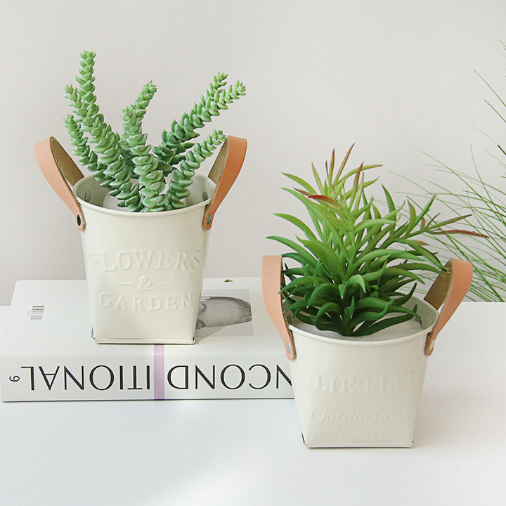Lisslune | Decorative plant pots with leather handles – flower pots for home and garden