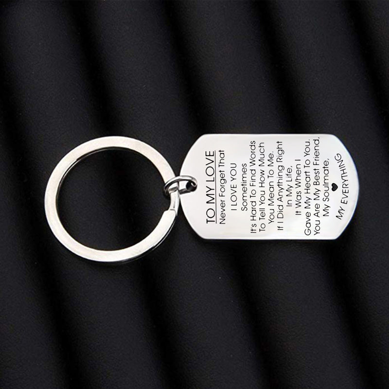 Lisslune | TO MY LOVE - Motivational keychain made of stainless steel